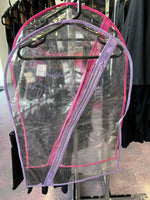 Costume Garment Bag Short - Clear with colour trim