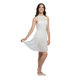 Amelia Lyrical Dress with Chiffon Leaf Overlay Skirt CHD23-ADD23