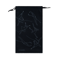 Dance Shoe Drawstring Bag - Black with Detail DSB01