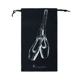 Dance Shoe Drawstring Bag - Black with Detail DSB01