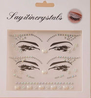 Face/Body Bling Eye Sticker Jewels - 2 Pack- Small Size Gems