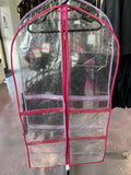 Costume Garment Bag  - Clear with colour trim