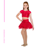 Skater Sequin Two Layer Tulle Skirt CHSK10 CHILD (Discontinued Item)